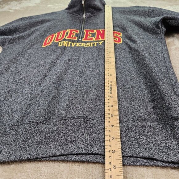 Queen's University Sweatshirt Gray 1/4 Zip Made in Canada Long Sleeve Mens Sz M - Picture 6 of 10